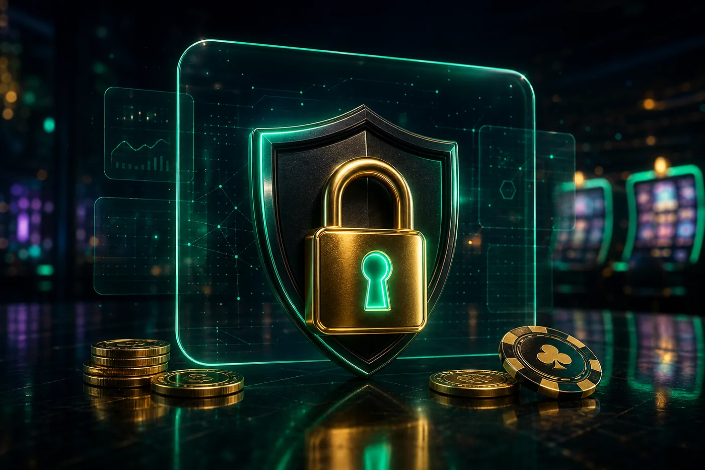 Candado digital sobre un escudo que simboliza la protección de datos personales
